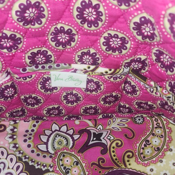 Vera Bradley Morgan Tote Bag Very Berry Paisley Pink Quilted Purse Retired 2011 - Picture 6 of 9